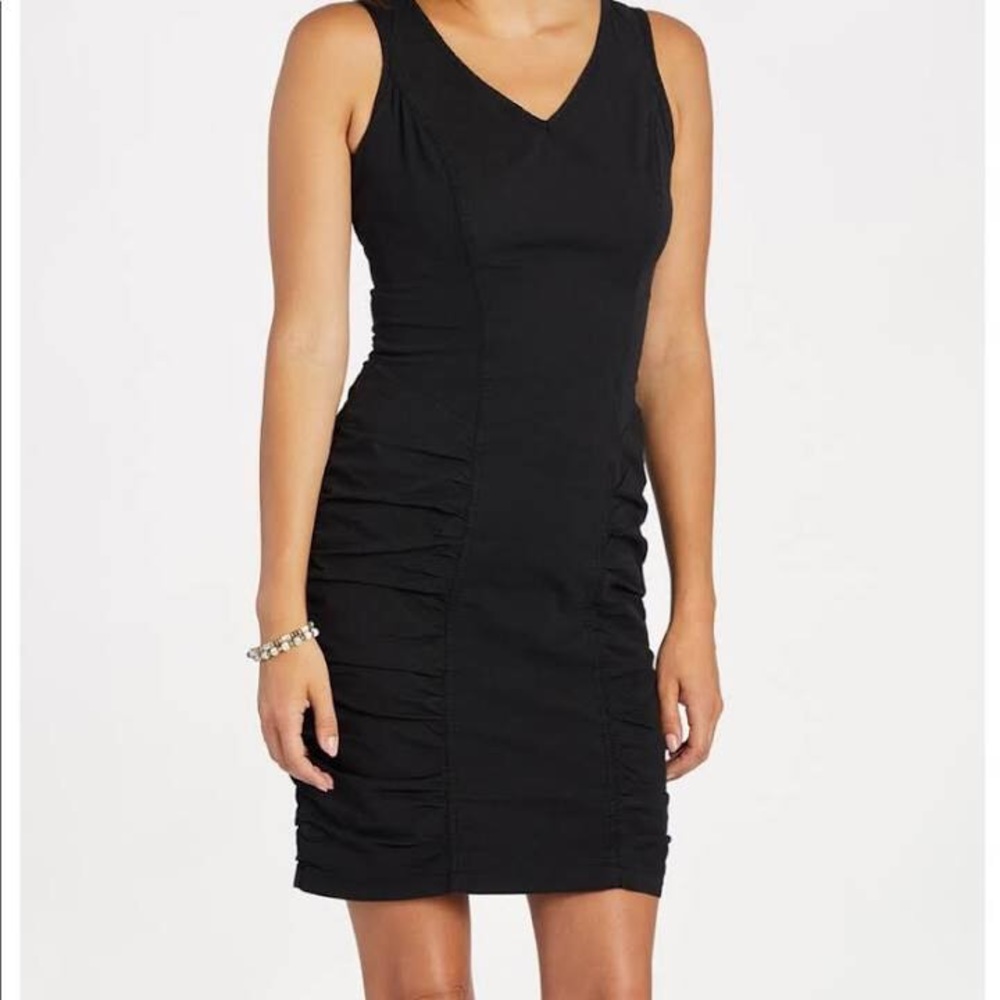XCVI Black scrunch dress size small